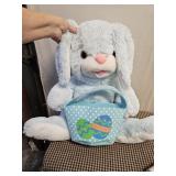 Large Blue Bunny With Basket
