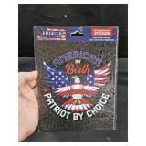Waterproof Sticker American By Birth