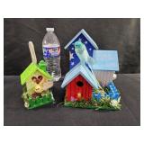 2 Decorative Bird Houses