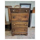 Old Wood Dresser W/Desk Needs TLC