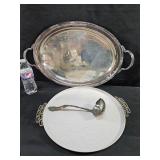Large Serving Trays & Ladel