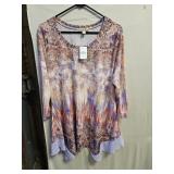 One World Blouse SZ LG New