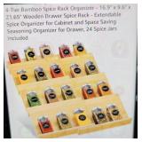 Drawer Spice Rack & 24 Jars In Box