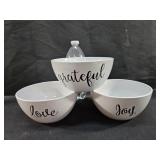Cereal Bowls Love,Joy,Grateful