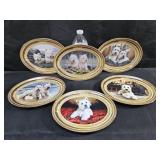 Franklin Mint Westie Dog Plates
