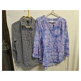 2 Petite Blouses SZ 14 & XL