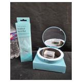 Lighted Mirror &  Makeup Removing Towel