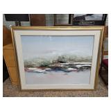 49.5x40 Framed Watercolor Rafferty
