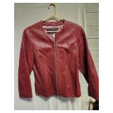 Red Leather Jacket SZ M