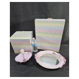 Purple Vanity Tray & Basket
