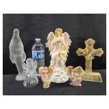 Angels & Frosted Mary Figurines