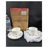 Set Of Lemon Tea Cups & Saucers