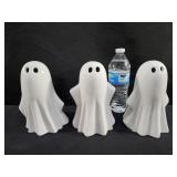 Ceramic Lighted Ghosts Set Tall