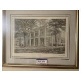 Framed print of Carnton Circa 1825