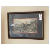 2 framed art pieces in the Fox Hunt Series