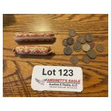 Roll of Wheat Pennies & Some Loose