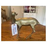 Brass Deer, 13" Tall, Approx. 11ï¿½" Long
