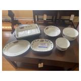 Cades Creek Stoneware Serving Set, Apple Pattern