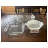 2 pc. Anchor Bakeware Set; 1 White Fire King