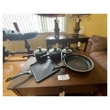 T-Fal Cookware Set, 3 Pots with Steam Vent Lids