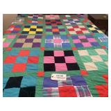 Machine Quilted Quilt, Full Size, 2 Small Frays