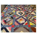 Hand Pieced Quilt Top, Full Size