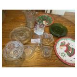 Misc. Glassware & Holiday Items, Pitcher Has Chip