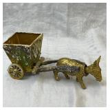 Papier-mché donkey nodder candy dish