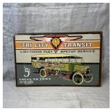 15x10 metal tri city transit, metal sign