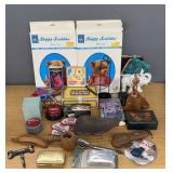 Cleanup- patches, bear candy dish, etc.
