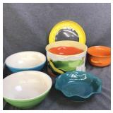 Misc. bowl lot, I set with 4 colors