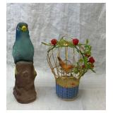 2 vintage japan birds figures