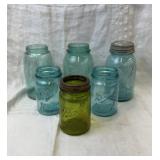 5 mason jars