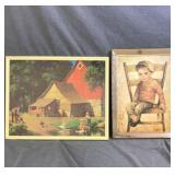 2 signed child prints