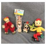 Old misc lot, pin up doll, elf on shelf, etc