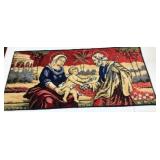 38"x20" religious tapestry