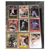 Binder full of baseball cards