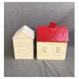 2-10" log cabin cookie jars