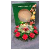 7" lighter poinsetta Xmas tree topper