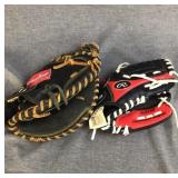 2 youth Rawlings baseball gloves
