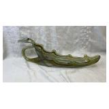 15" blow glass swan
