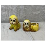 2 small dog planters
