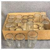 18 pc. Macbeth Evans glass set-silver rim