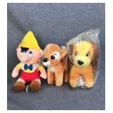 3 Walt Disney NOS plushes-korea