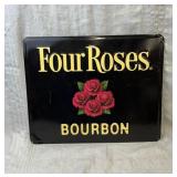 18x15 four roses bourbon metal sign
