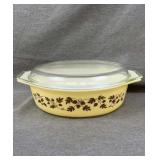 Pyrex Golden acorn casserole dish