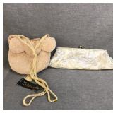 2 purses, Stephanie Champagne-beaded/sequin