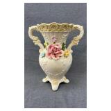 10" capodimonte dual handle vase