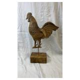 24" rooster metal decor