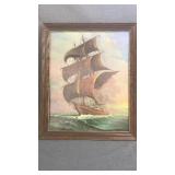 Signed Andres Orpinas Nautical scene
